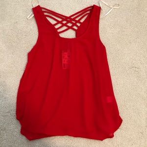 Criss cross res tank top